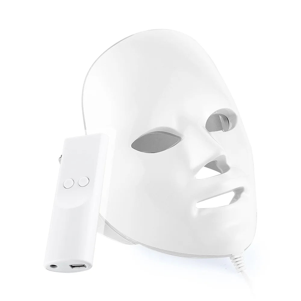 Foreverlily Gift Box 7 Colors LED Facial Mask Photon Therapy Brightening Face Skin Rejuvenation Acne Care Tools Anti-Wrinkle