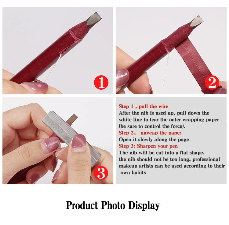 Eyebrow Pencil Cosmetic China High Quality Professional Waterproof Original Brown Makeup Beauty Pencil Natural Long-Lasting