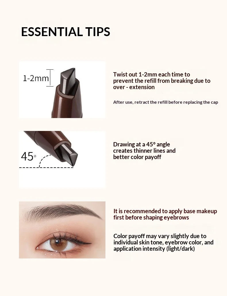 Eyebrow Pencil - Precise Fill And Shape Eyebrow Defining Pencil - Hair-Like Strokes - Long-Lasting - Smudge-Proof - Waterproof