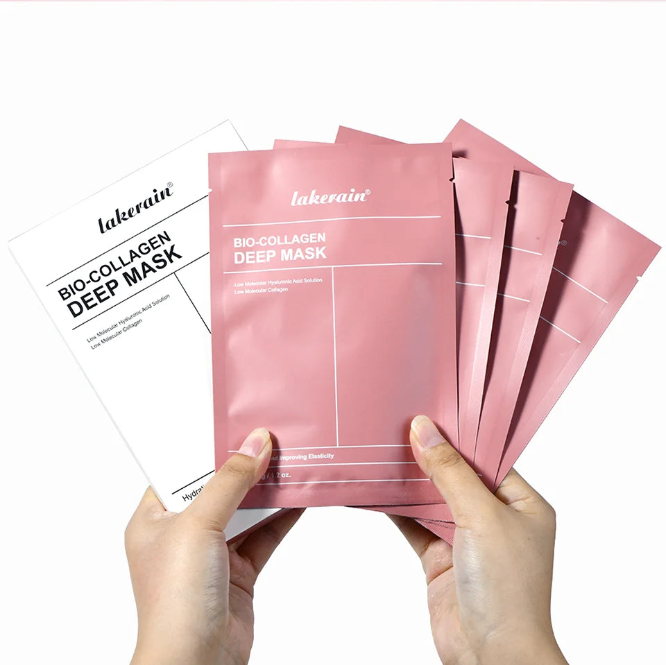 Bio-Collagen Real Deep Mask Supplement Collagen Hydrating Overnight Hydrogel Mask Elasticity Improvement Pore Minimizing Firming