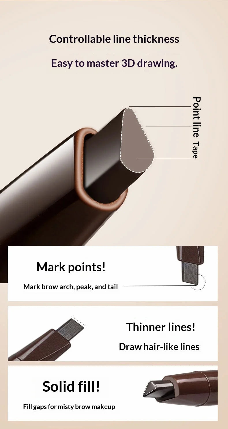 Eyebrow Pencil - Precise Fill And Shape Eyebrow Defining Pencil - Hair-Like Strokes - Long-Lasting - Smudge-Proof - Waterproof