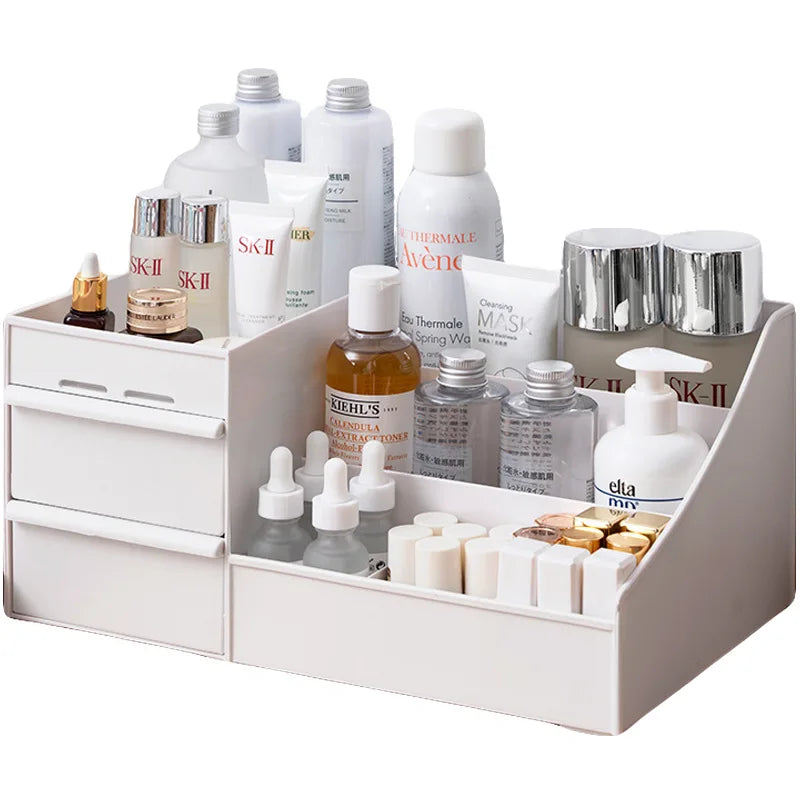 Makeup Organizer for Cosmetic Large Capacity Cosmetic Storage Box Organizer Desktop Jewelry Nail Polish Makeup Drawer Container