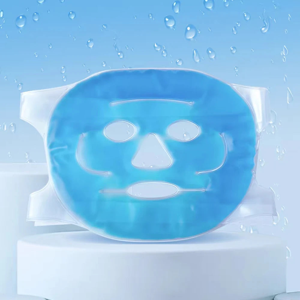 Face Cooling Mask Gel Eye Mask Ice Pack Cooling PVC Hot Cold Therapy Skin Care Tool Gel Face Mask Skin Firming Spa Sleep Mask