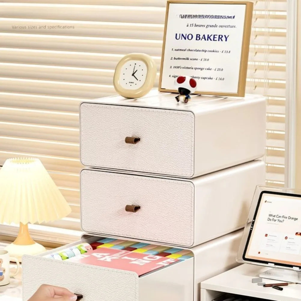 Cream Style Desktop Organizer Living Room Sundry Items Organizer Boxes Desktop Makeup Organizer Stationery Organizers Gift