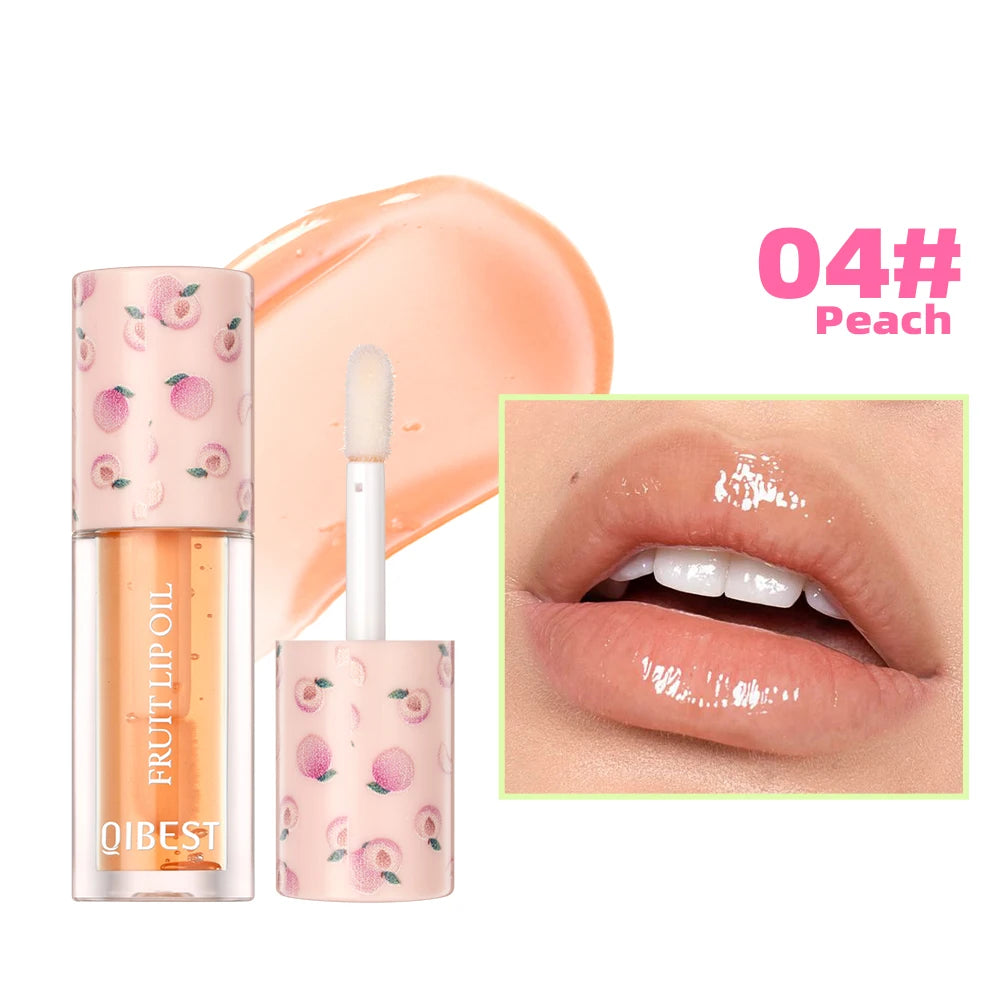 QIBEST Lip Balm Oil Moisturizing Makeup Lip Plumper Oil Repair Lip Fine Lines Beauty Lip Gloss Nourishing Bright Lip Cosmetic