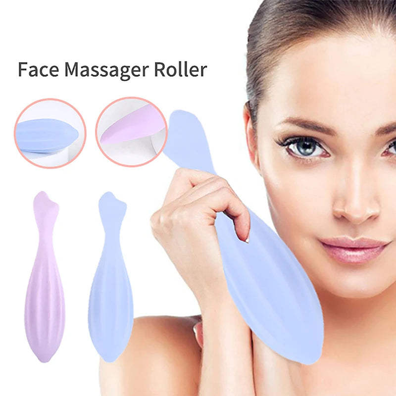 Face Roller For Face And Eye Face Beauty Roller Skin Care Tools Gua Sha Face Massage Silicone Face Roller Beauty