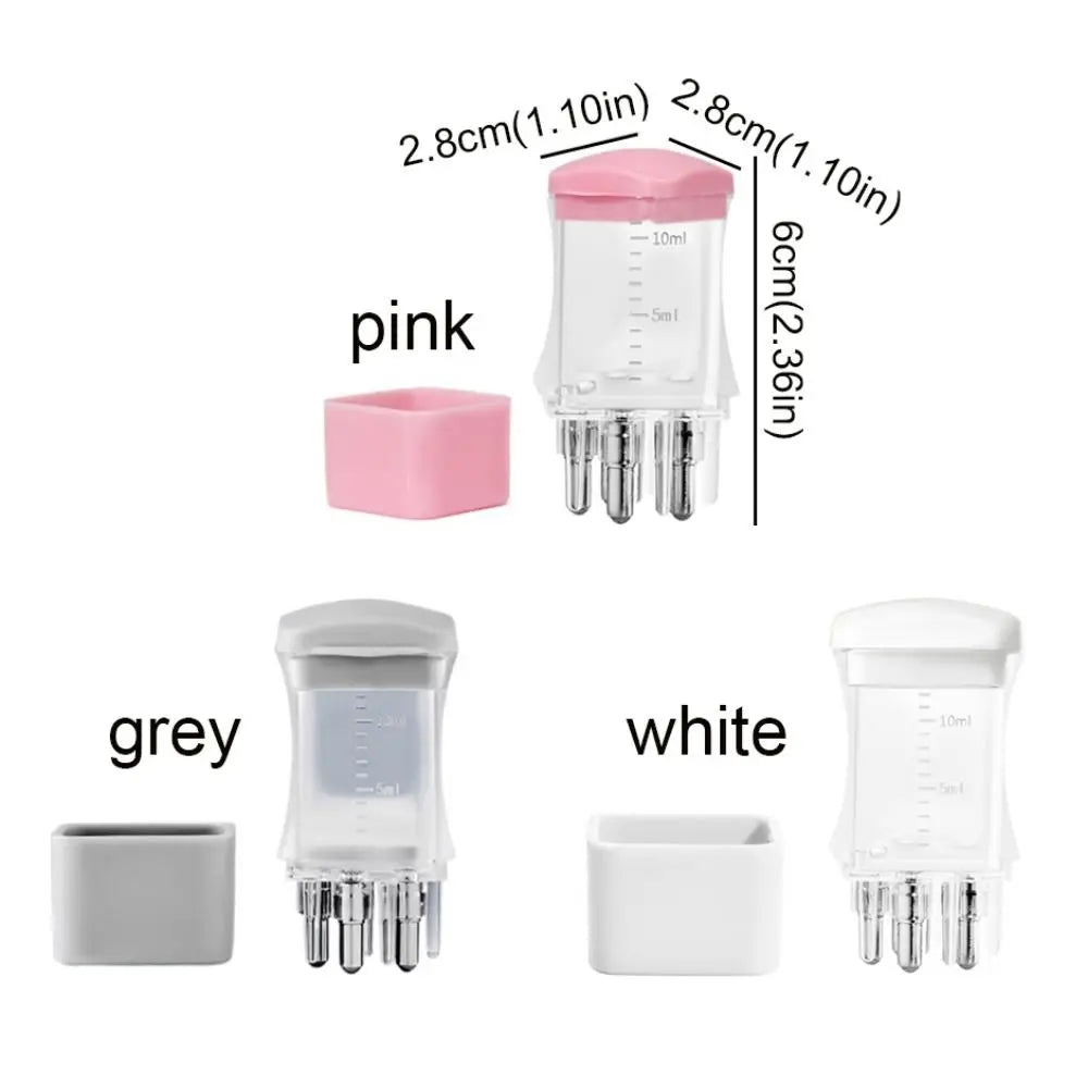 Portable Mini Scalp Applicator Plastic 10ML Liquid Guiding Comb with Scale Hair Roots Massager Scalp Treatment