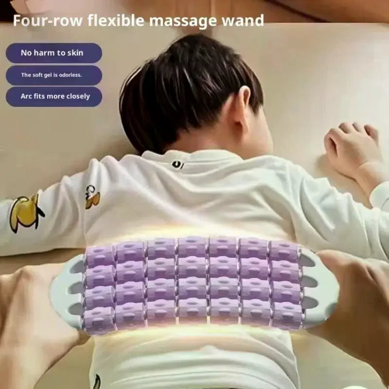 Flexible Muscle Massage Roller For Leg Back Body Relaxation Portable Yoga Deep Tissue Knobbed Roller Fitness Recovery Tool