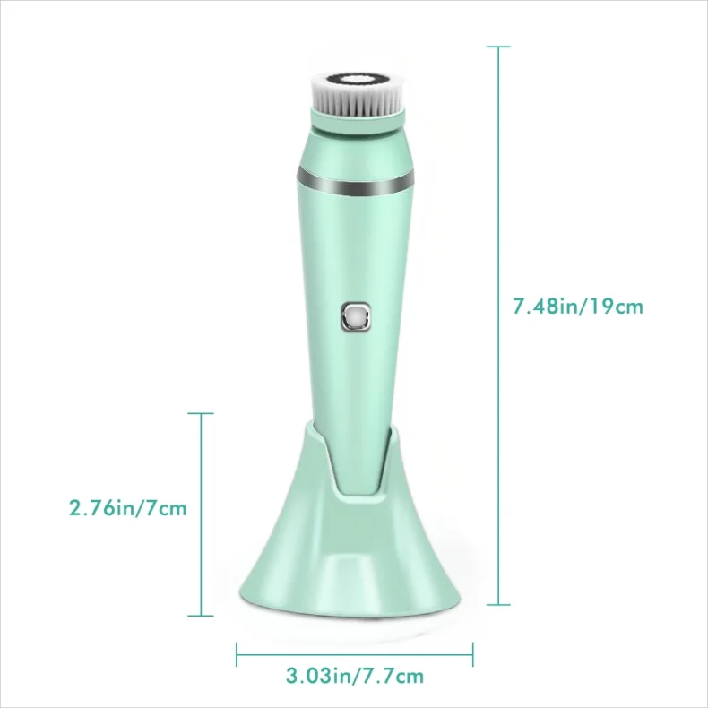 Facial Cleansing Brush 4 in 1 Electric Waterproof Rotating Face Scrubber Cleanser Rechargeable Deep Pore Clean Skin Care Tool