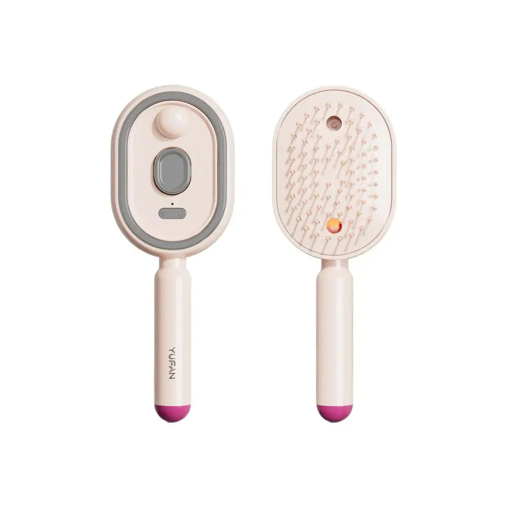 Electric Spray Hair Brush with Water Spray, Steam Essential Oil Brush, Rechargeable, Reduce Frizz Anti-Static, Hair Styling Care