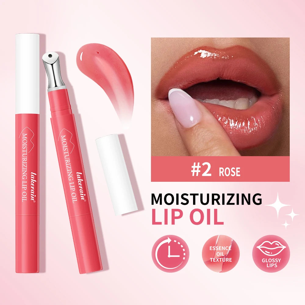 Lakerain Moisturizing Lip Oil Exfoliating Fading Lip Lines Lip Primer Before Makeup, Small Stick Lip Oil Essence Pen Design 1.5g