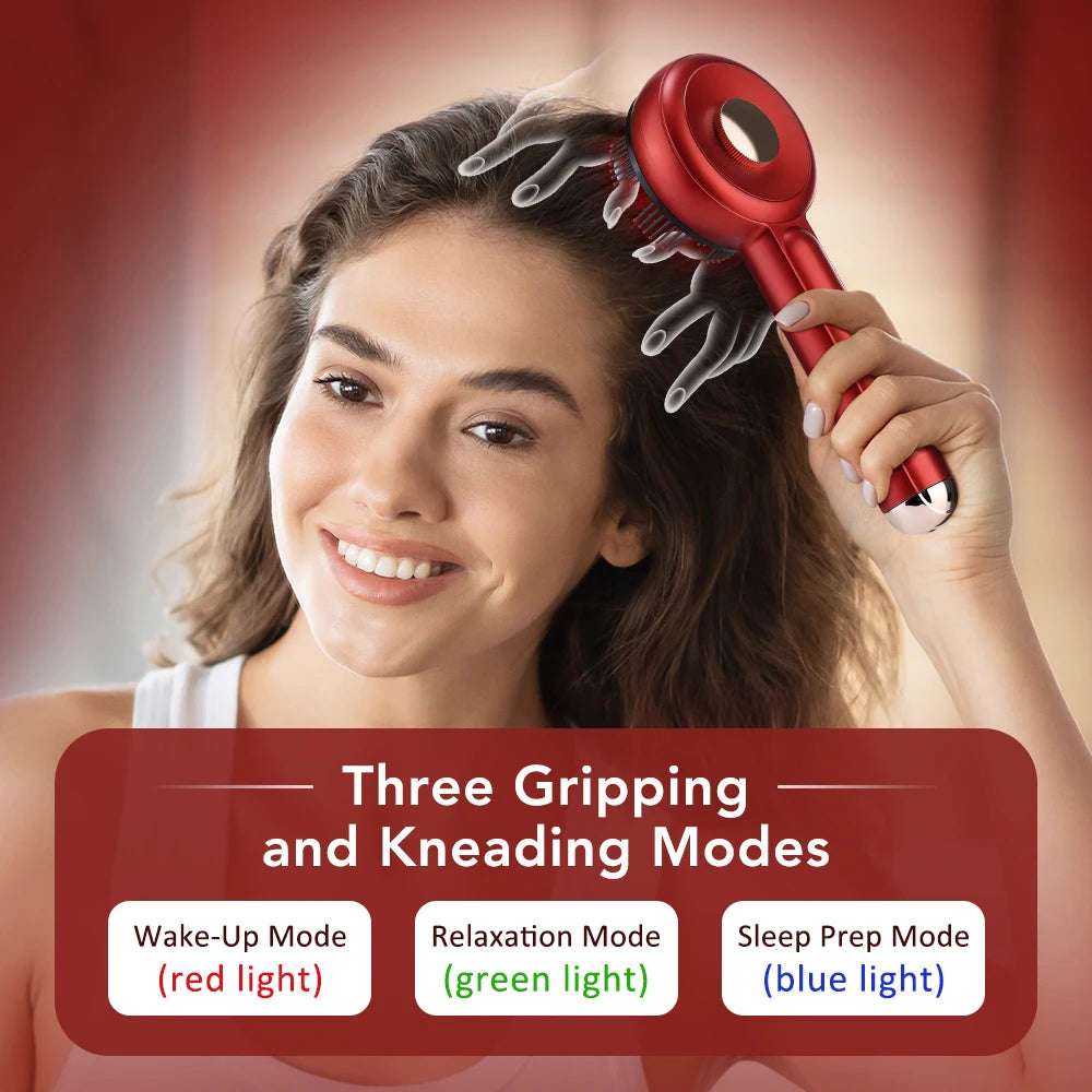 Electric Scalp Massage Comb for Growth Scalp Oil Applicator Hair Care 660nm Red Light Head Massager Improve Hair Loss Brush