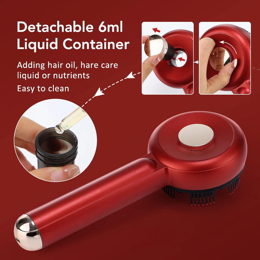 Electric Scalp Massage Comb for Growth Scalp Oil Applicator Hair Care 660nm Red Light Head Massager Improve Hair Loss Brush
