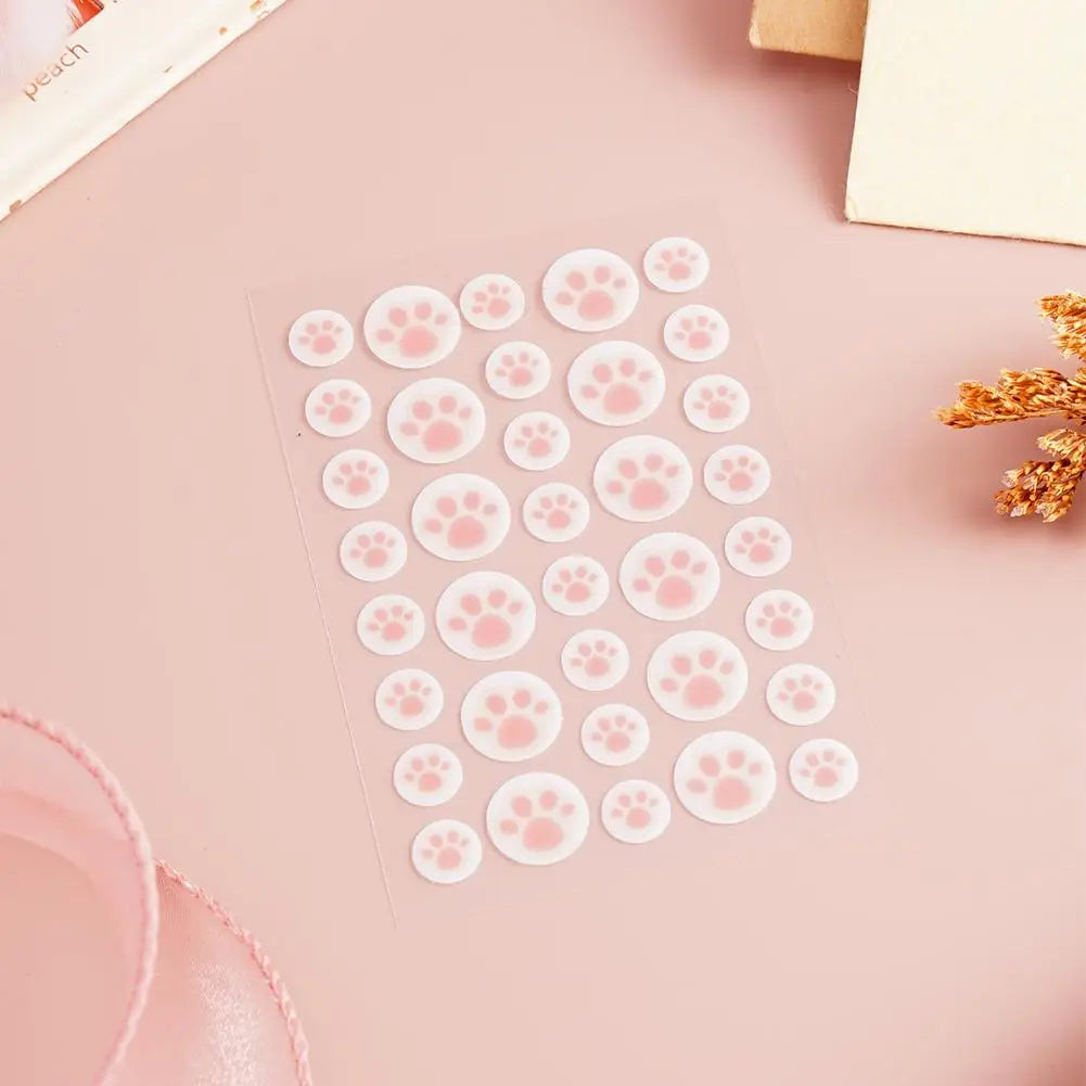Hydrocolloid Acne Pimple Patch 36 Counts Cute Cat Paws Shaped Acne Absorbing Cover Patch, Invisible For Acne Dots