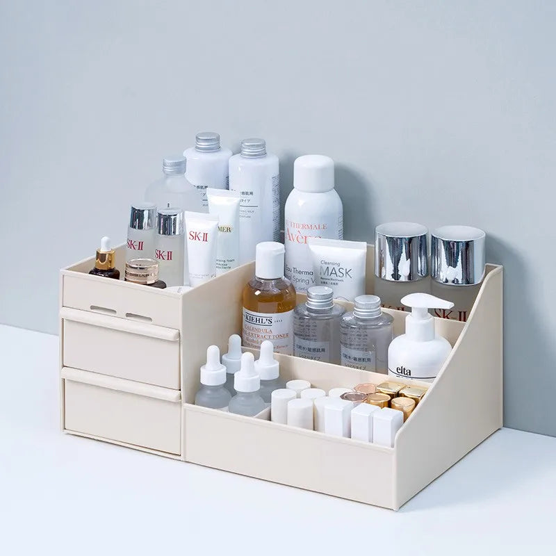Makeup Organizer for Cosmetic Large Capacity Cosmetic Storage Box Organizer Desktop Jewelry Nail Polish Makeup Drawer Container