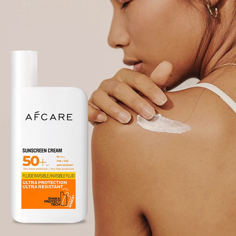 Sunscreen Cream SPF 50+ Long-Lasting UV Protection Facial Sun Block Refreshing Moisturizing Isolation Lotion for Skin Care