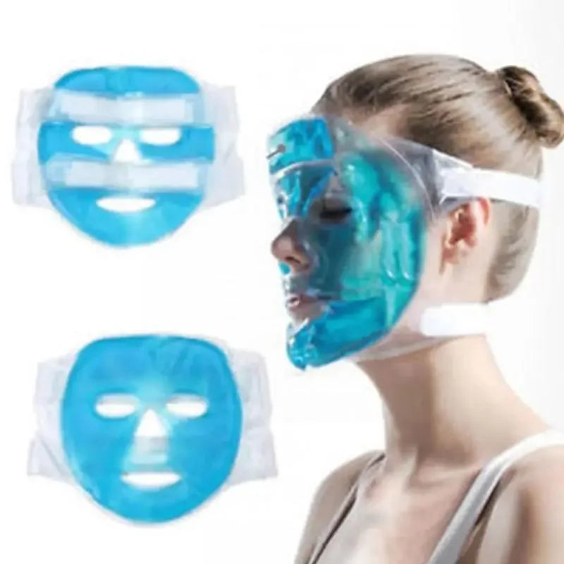 Face Cooling Mask Gel Eye Mask Ice Pack Cooling PVC Hot Cold Therapy Skin Care Tool Gel Face Mask Skin Firming Spa Sleep Mask