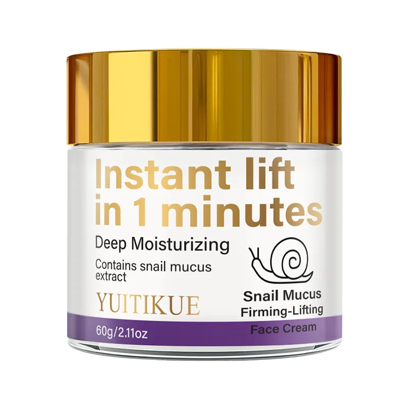 Snail Mucin Firming Cream Instantly Lifts Within 1 Minute, Deeply Moisturizes, and Contains Snail Mucin Extract