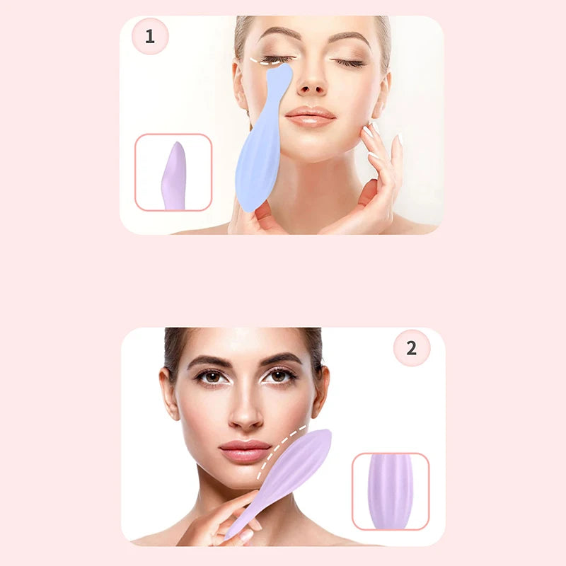 Face Roller For Face And Eye Face Beauty Roller Skin Care Tools Gua Sha Face Massage Silicone Face Roller Beauty