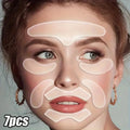 Reusable Silicone Face Mask Patches - Adhesive Hypoallergenic Gel for Forehead, Lips, Eyes & Under Eye - Sleep-Friendly Facial