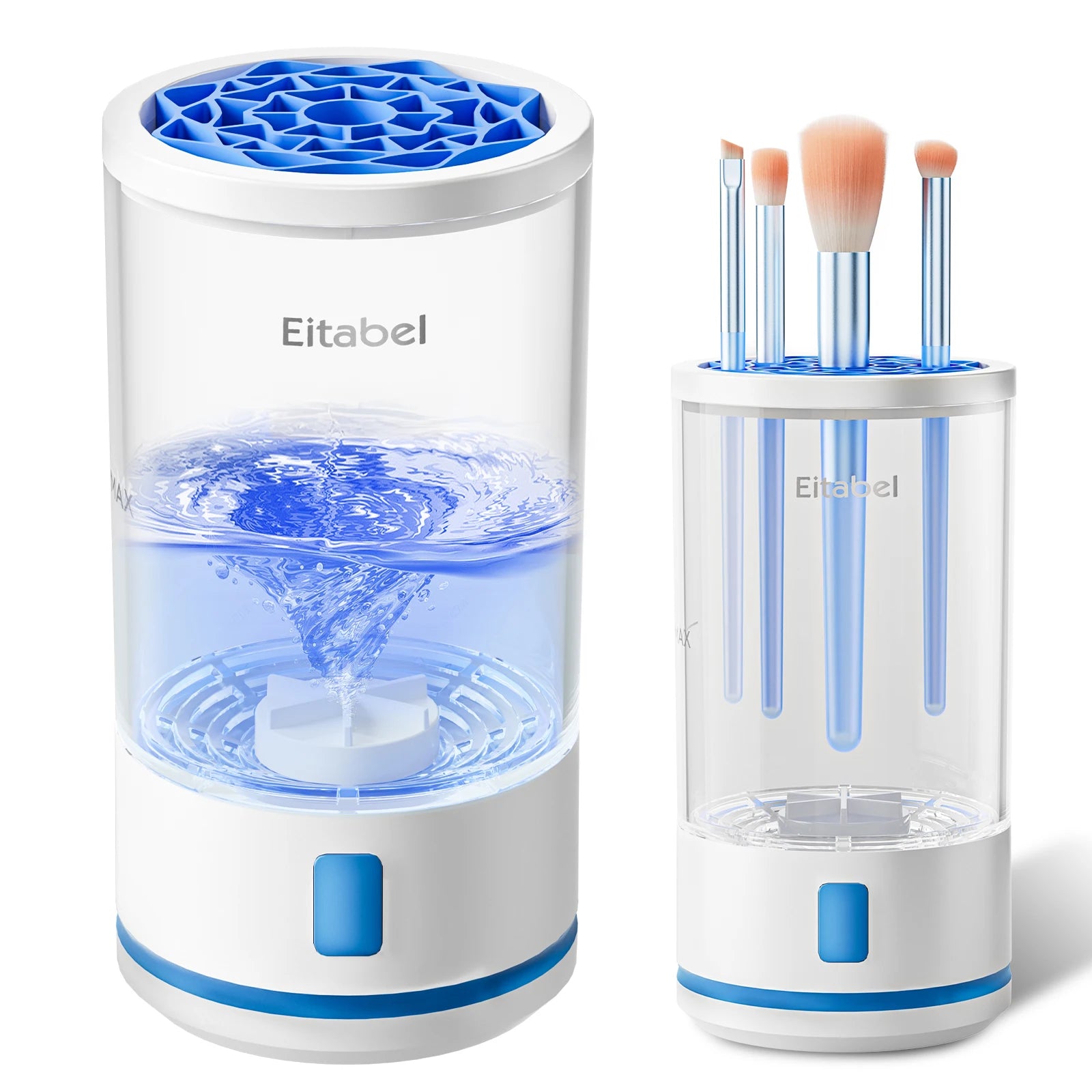Electric Makeup Brush Cleaner - 7000 RPM Makeup Brush Cleaning Machine, Waterproof Automatic Makeup Brush Cleaner with Mat