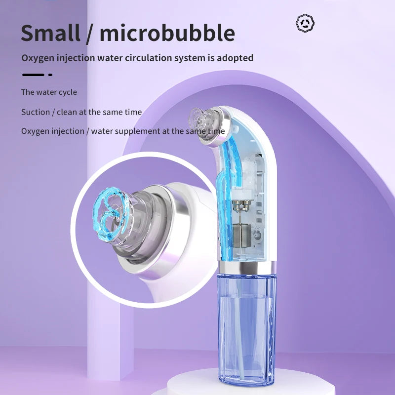 Blackhead Remover Vacuum Suction Water Cycle Pore Acne Cleaner USB Rechargeable Black Head Removal  Face Cleaner