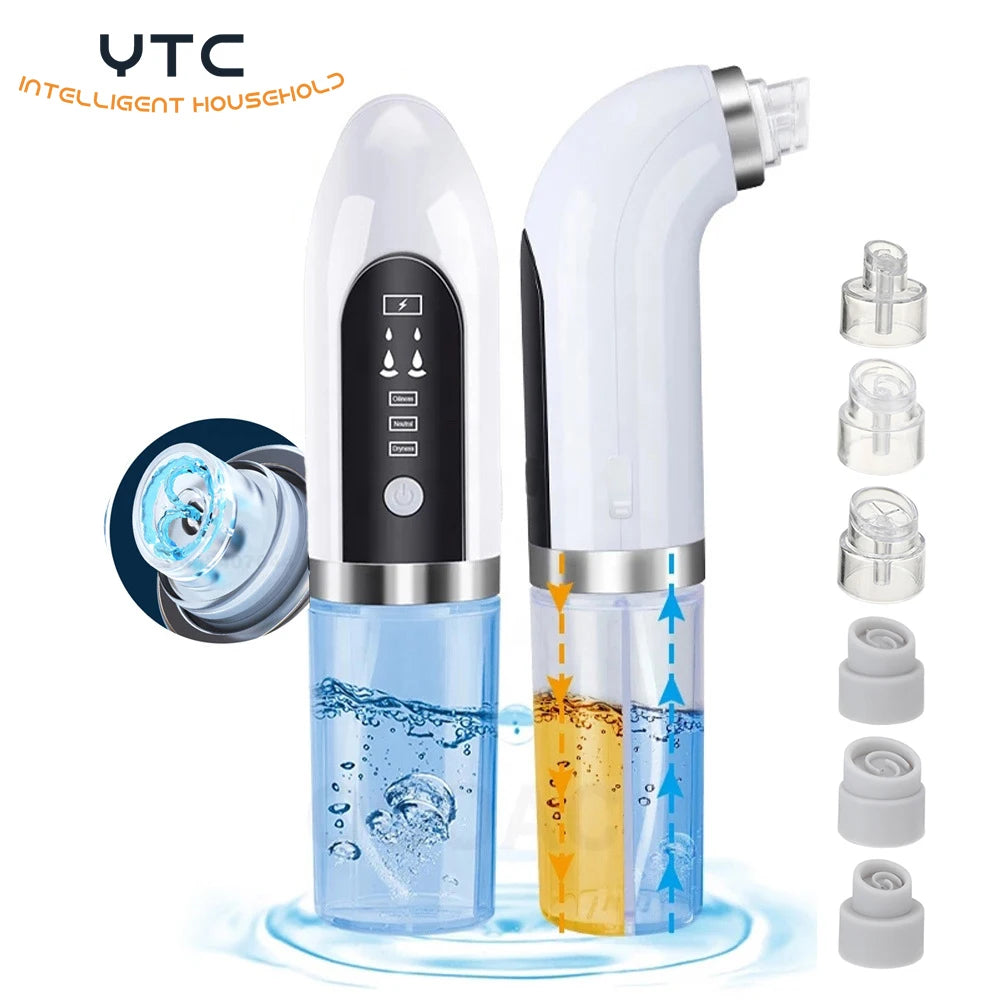 Blackhead Remover Vacuum Suction Water Cycle Pore Acne Cleaner USB Rechargeable Black Head Removal  Face Cleaner