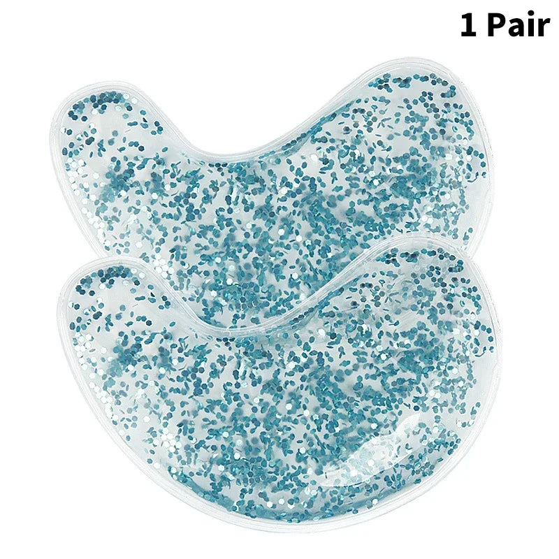 Gel Eye Bag Patch Reusable Gel Eye Ice Pack Hot Cold Eye Patches Reusable Gel Eye Cooler Heater Patches Relieves Puffiness