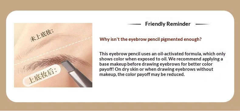 Eyebrow Pencil - Precise Fill And Shape Eyebrow Defining Pencil - Hair-Like Strokes - Long-Lasting - Smudge-Proof - Waterproof