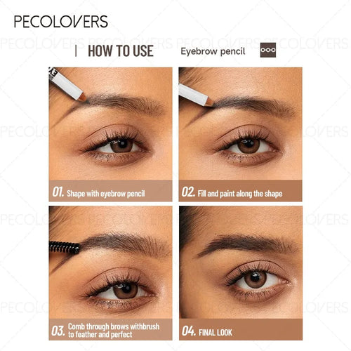 1PC Eyebrow Pencil, Fill Eyebrow Gaps, Waterproof and Sweatproof, Long-lasting, Hair-fluid Eyebrows, Eyebrow Cosmetics