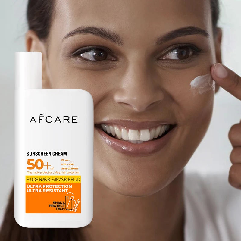 Sunscreen Cream SPF 50+ Long-Lasting UV Protection Facial Sun Block Refreshing Moisturizing Isolation Lotion for Skin Care
