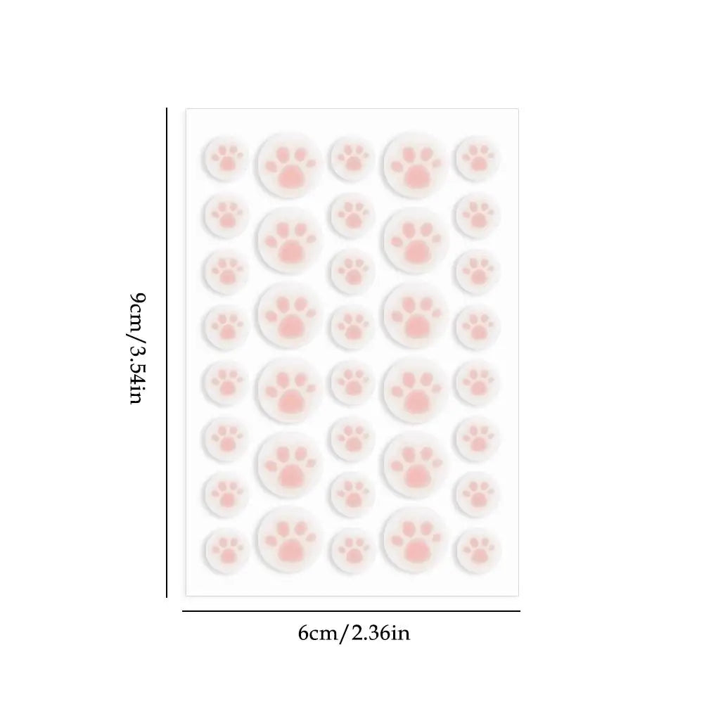 Hydrocolloid Acne Pimple Patch 36 Counts Cute Cat Paws Shaped Acne Absorbing Cover Patch, Invisible For Acne Dots