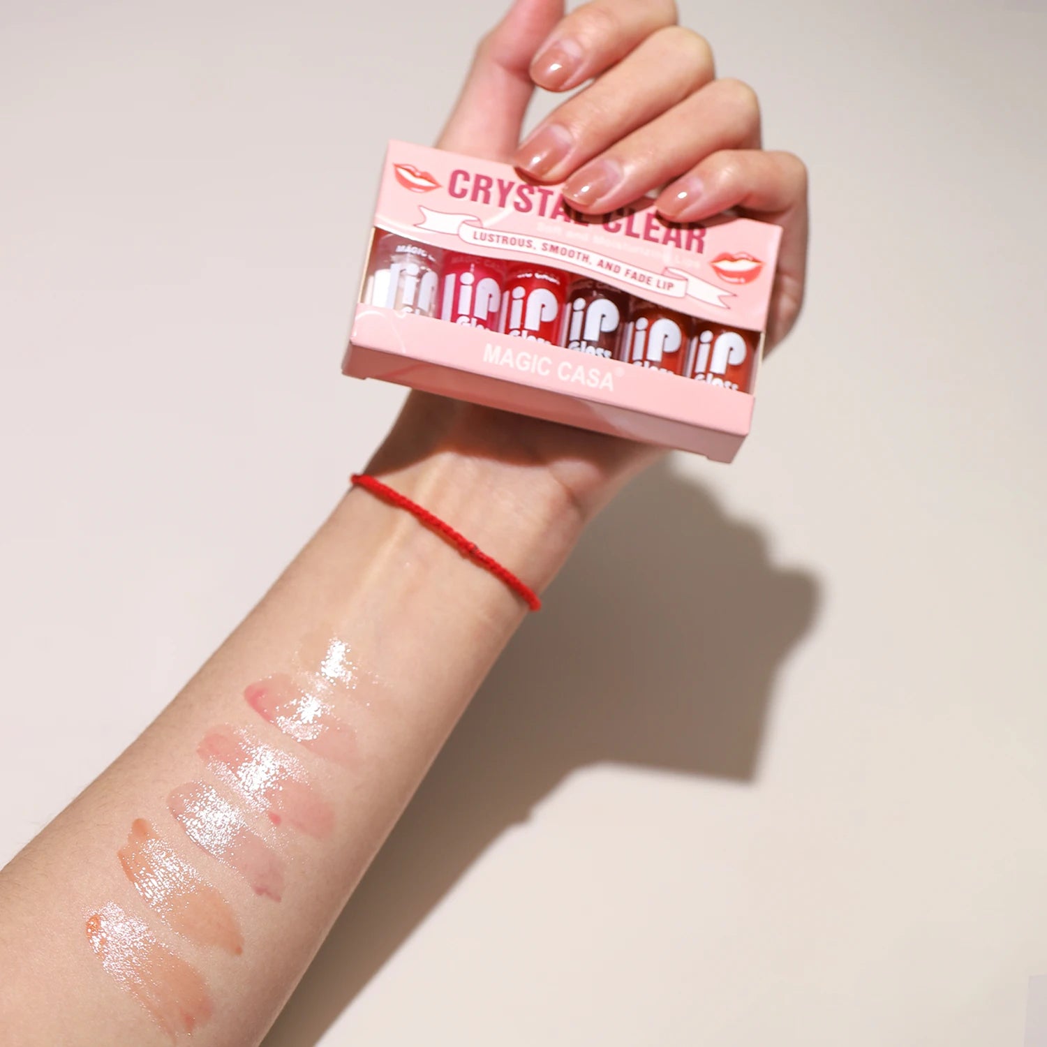 6pcs/set Small bottle Hydrating Jelly Lip Oil long-lasting Moisturizing  smooth shimmering Lip Hydrating Liquid