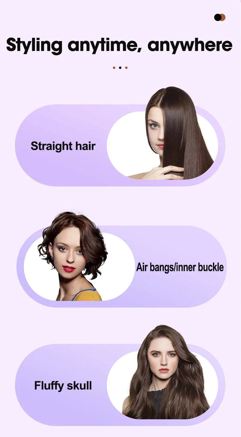 2 In1 Multifunctional Hair Straightener Brush Ceramic Hair Straightening And Curling Iron Electric Hot Brush For Styling