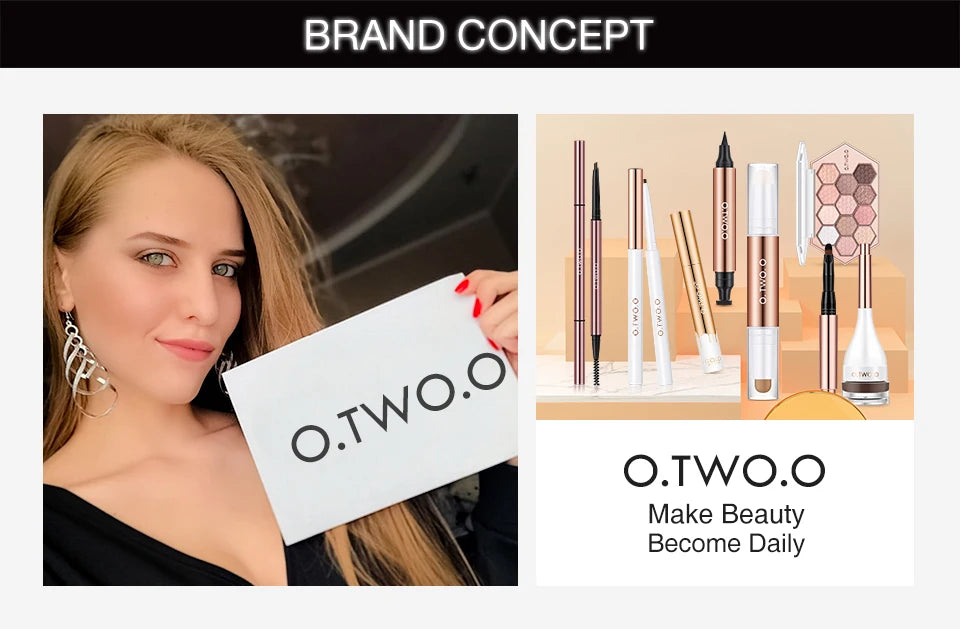 O.TWO.O Eyeliner Pencil Liquid Eye Liner Waterproof Smudge Proof Quick Drying 12 Hour Wear Ultra Fine Black Eyeliner for Arrows
