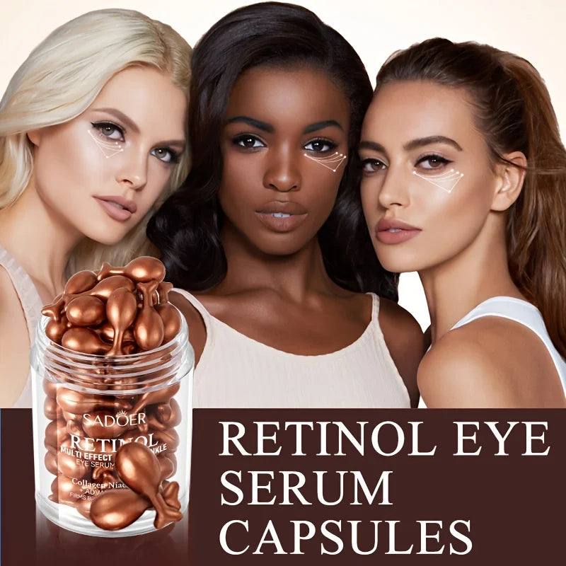 Retinol Multi-Effect Firming Capsule Serum, Tender Skin Hydrating Eye Cream Nourishing And Hydrating Eye Essence 0.34gx45capsule