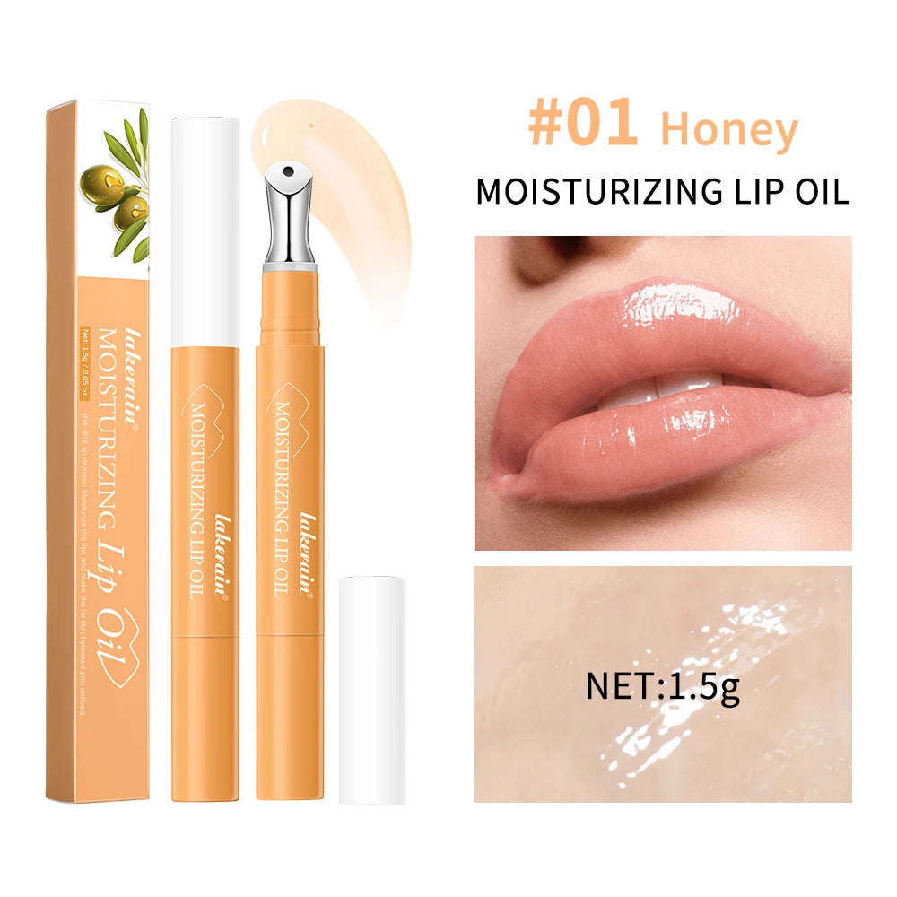 Lakerain Moisturizing Lip Oil Exfoliating Fading Lip Lines Lip Primer Before Makeup, Small Stick Lip Oil Essence Pen Design 1.5g