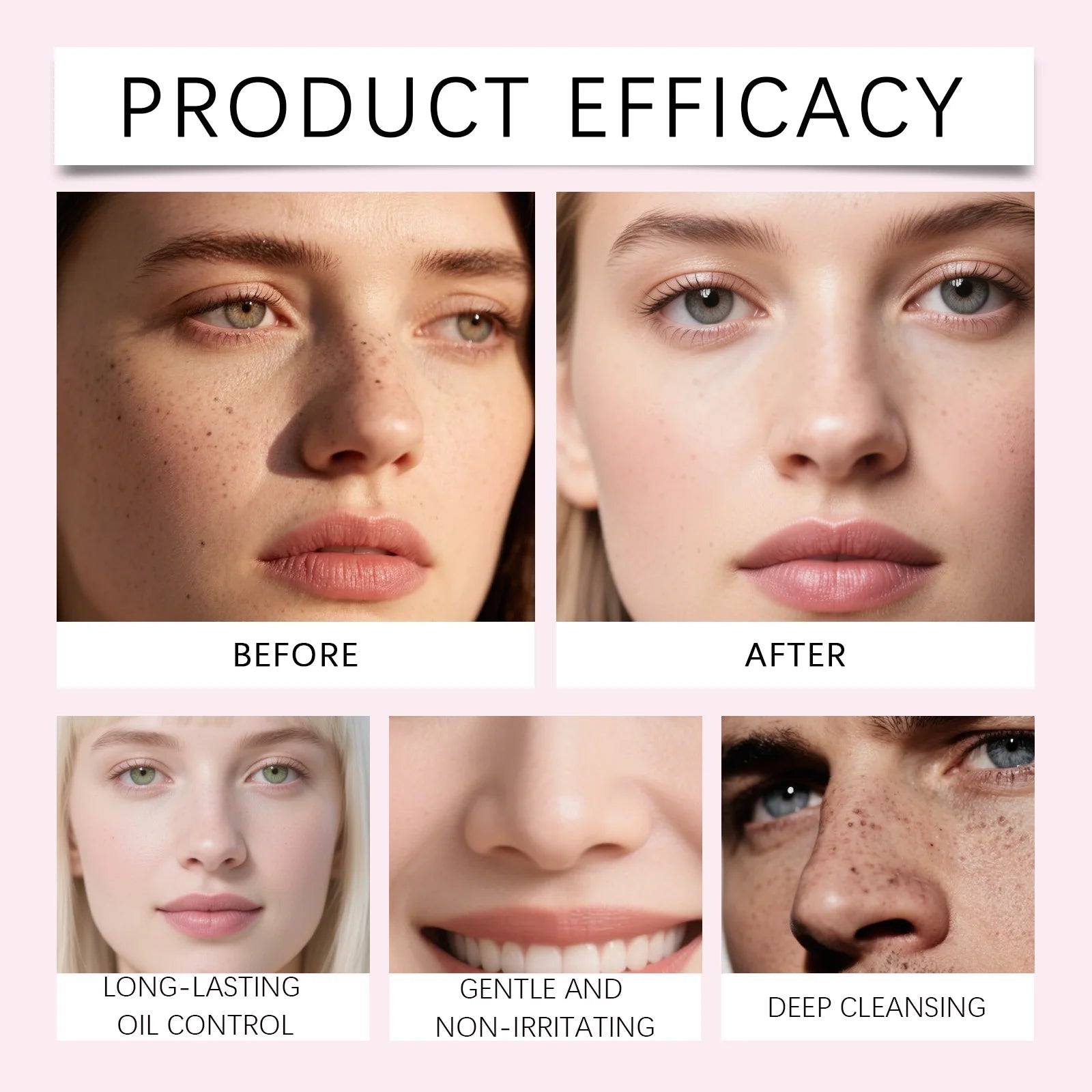 5 in 1 Moisturizing Facial Cleanser Refreshed Cleansing Makeup Remover Brightening Hydrating Light Texture Rich Foam Cleanser