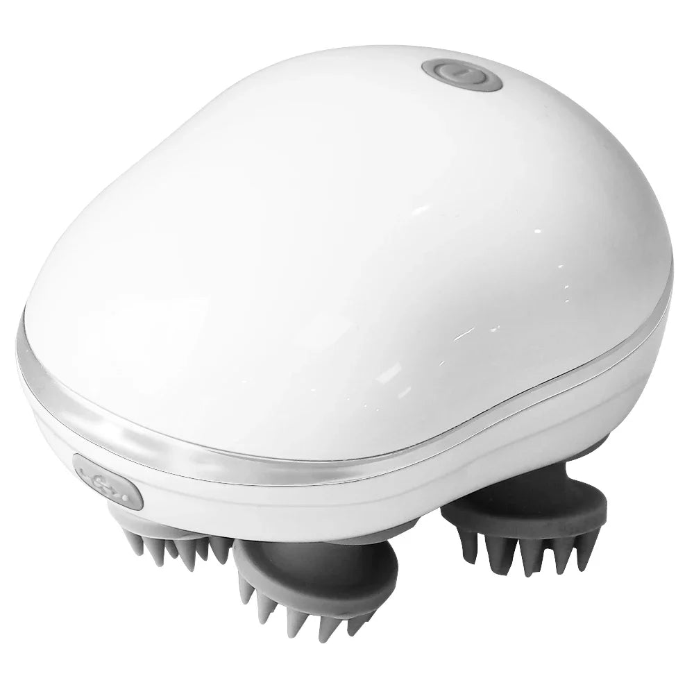 Head Scalp Massager with 4 Kneading Massage Heads Body Massager for Hair Growth Stress Relax Red Light Nourishes Hair Tools