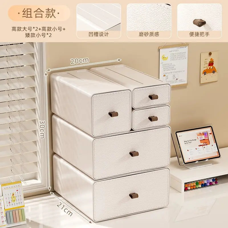Cream Style Desktop Organizer Living Room Sundry Items Organizer Boxes Desktop Makeup Organizer Stationery Organizers Gift