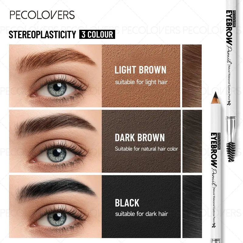 1PC Eyebrow Pencil, Fill Eyebrow Gaps, Waterproof and Sweatproof, Long-lasting, Hair-fluid Eyebrows, Eyebrow Cosmetics