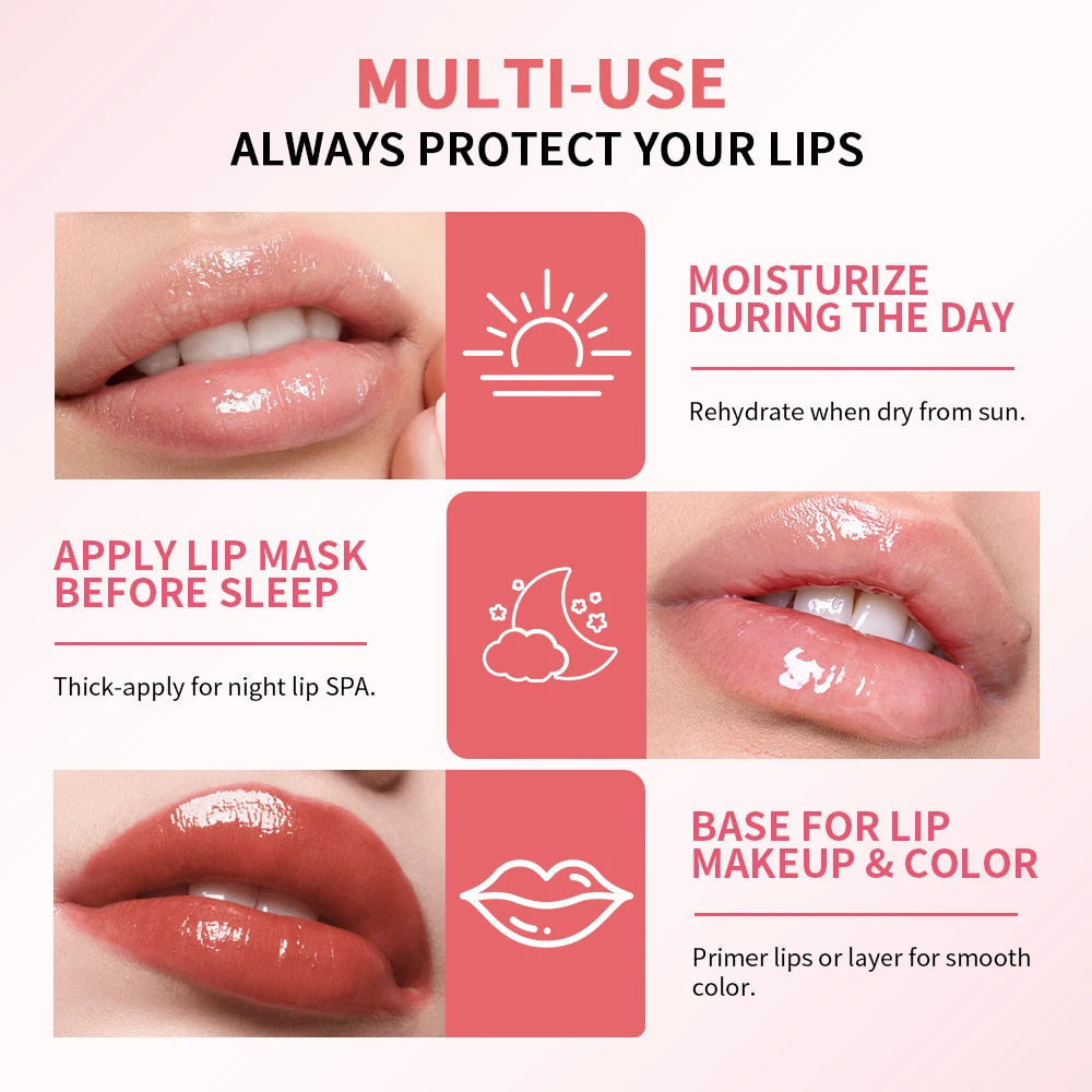 Lakerain Moisturizing Lip Oil Exfoliating Fading Lip Lines Lip Primer Before Makeup, Small Stick Lip Oil Essence Pen Design 1.5g