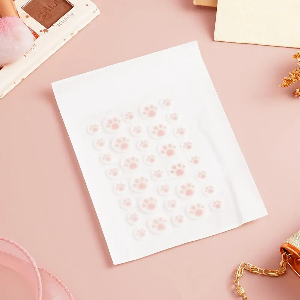 Hydrocolloid Acne Pimple Patch 36 Counts Cute Cat Paws Shaped Acne Absorbing Cover Patch, Invisible For Acne Dots