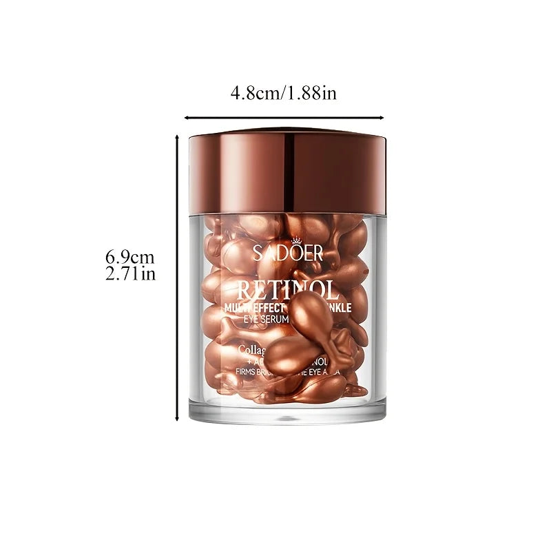 Retinol Multi-Effect Firming Capsule Serum, Tender Skin Hydrating Eye Cream Nourishing And Hydrating Eye Essence 0.34gx45capsule