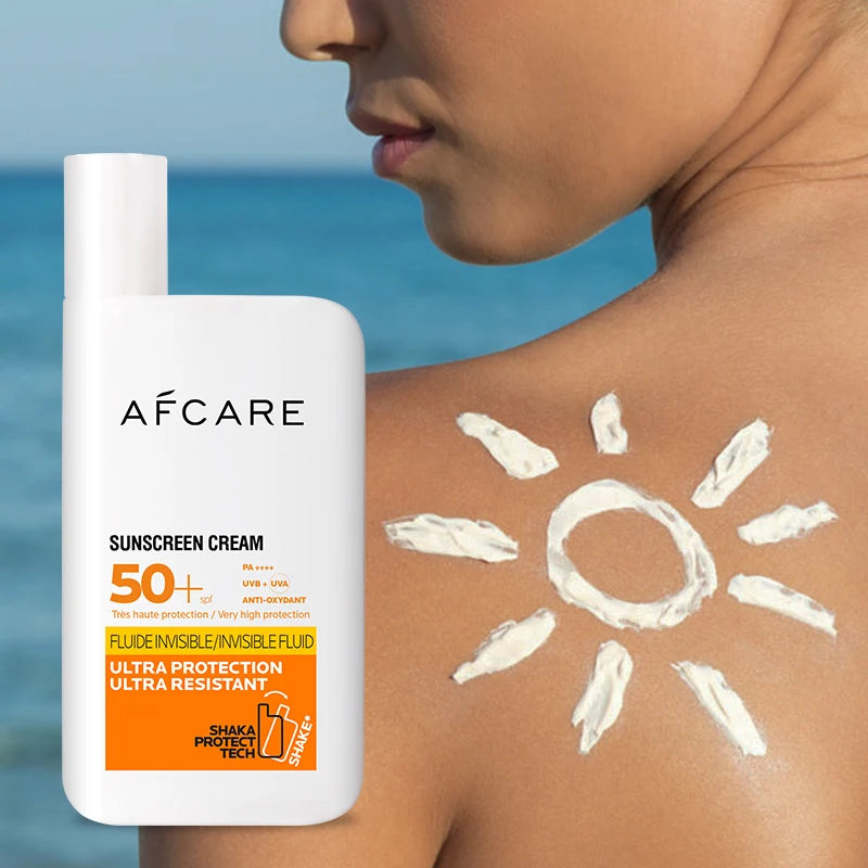 Sunscreen Cream SPF 50+ Long-Lasting UV Protection Facial Sun Block Refreshing Moisturizing Isolation Lotion for Skin Care