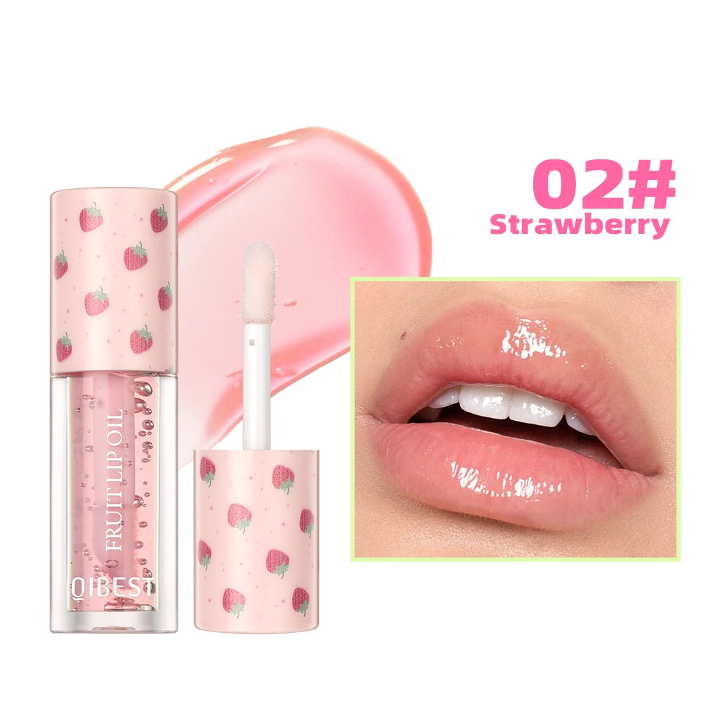 QIBEST Lip Balm Oil Moisturizing Makeup Lip Plumper Oil Repair Lip Fine Lines Beauty Lip Gloss Nourishing Bright Lip Cosmetic