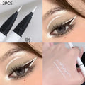 Ultra-thin Matte White Eyeliner Liquid Pen Waterproof Sweat-proof Long-lasting Lying Silkworm Pen High Pigment Smooth Eye Makeup