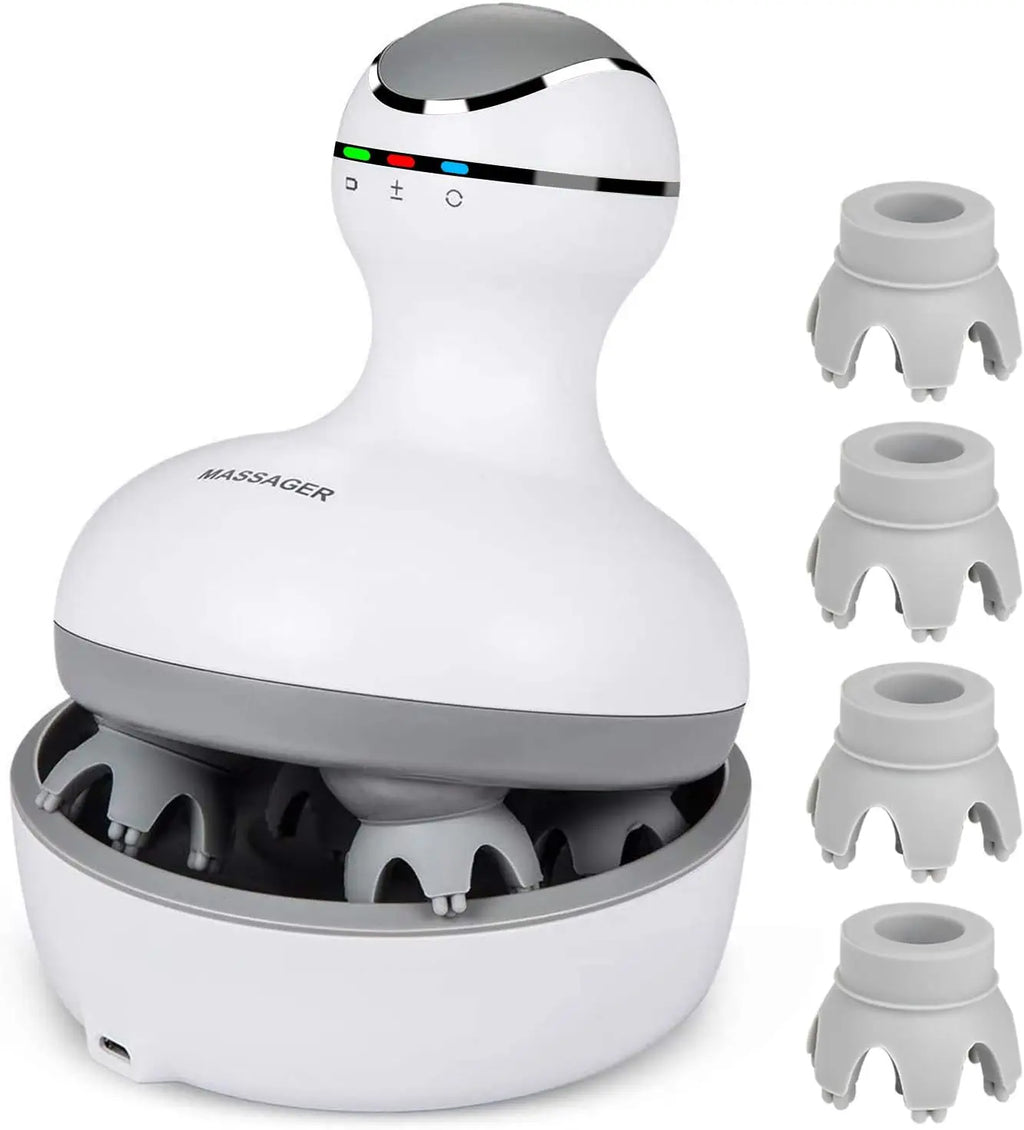 Electric Scalp Massager Scalp Hair Massage Waterproof Head Massage Portable Head Scratcher for Hair Growth&Stress Release Gifts
