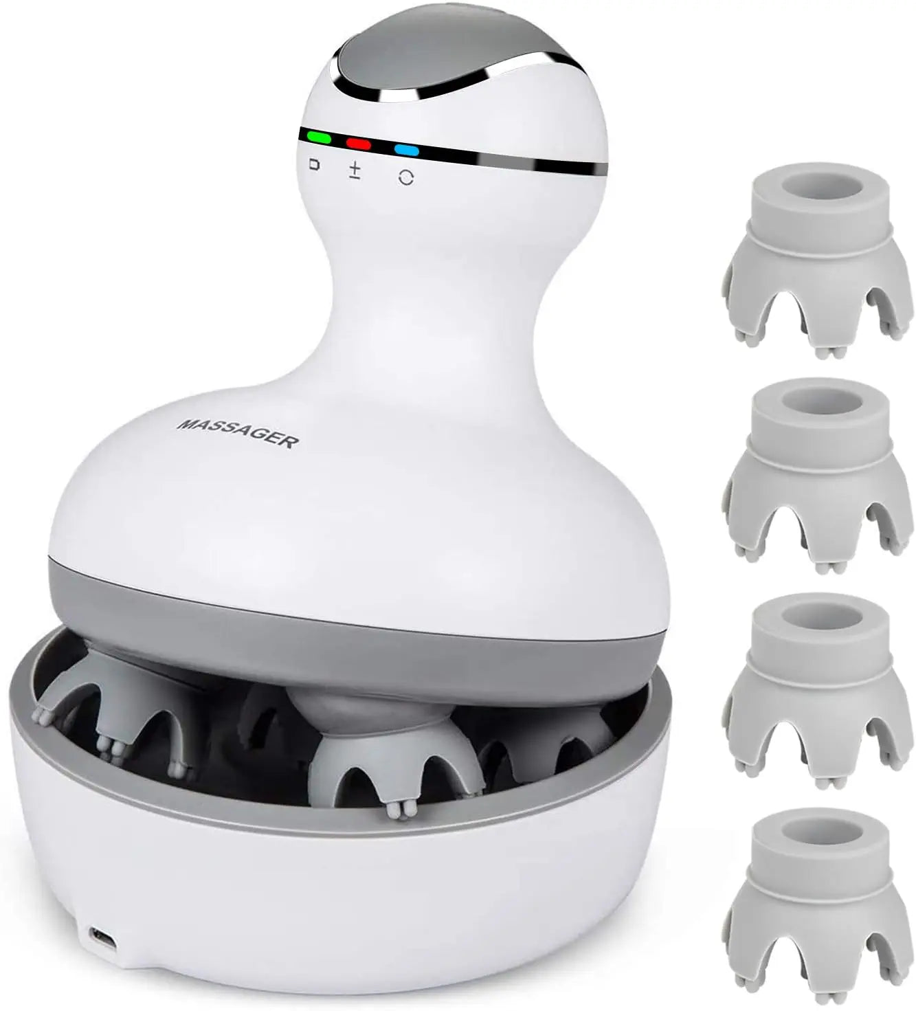 Electric Scalp Massager Scalp Hair Massage Waterproof Head Massage Portable Head Scratcher for Hair Growth&Stress Release Gifts