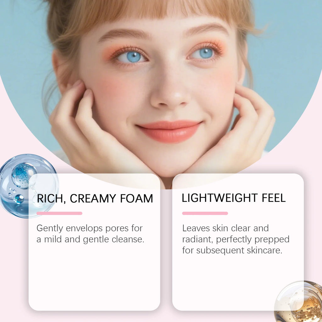5 in 1 Moisturizing Facial Cleanser Refreshed Cleansing Makeup Remover Brightening Hydrating Light Texture Rich Foam Cleanser